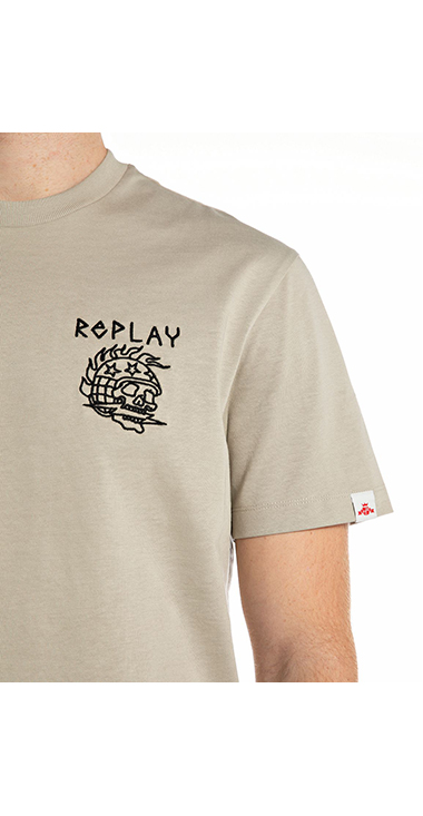 リラックスフィット ヘビーコットンジャージーSKULL Tシャツ 詳細画像